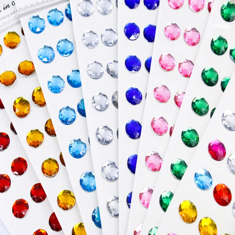 

Large Car Diamond Sticker Gypsophila Mobile Phone Love Round Gemstone Scrapbooking Decoration Office School Supplies Stationery