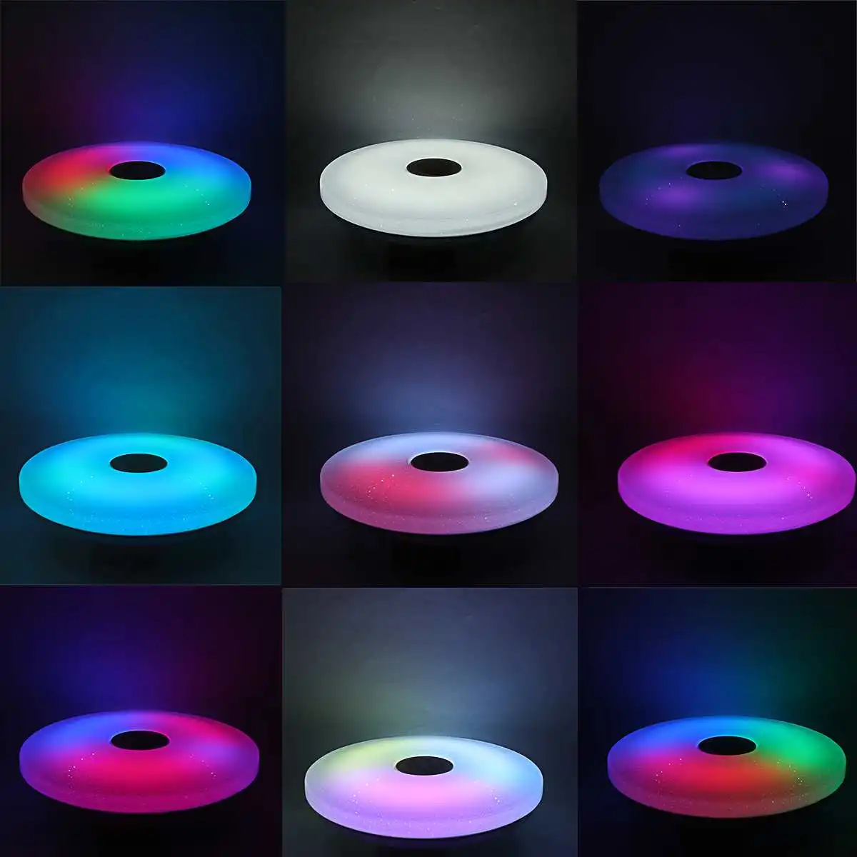 $20.89 300W RGB Dimmable LED Ceiling Light Home Lighting Remote APP Control bluetooth Speaker Music Light Bedroom Colorful Ceiling Lamp