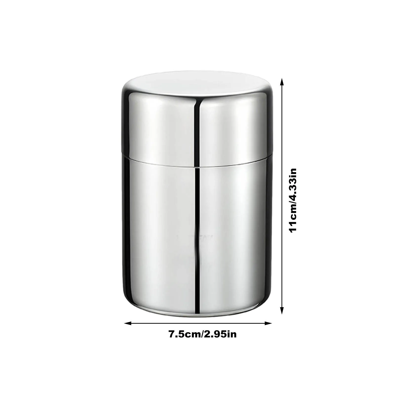 

Tea Canister Stainless Steel Airtight Tea Container Coffee Beans Storage Bottles Sealed Food Grains Candy Jar
