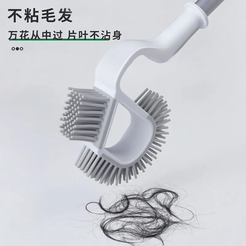 

Silicone Toilet Brush with Base Set Bathroom Soft Hair Cleaning Brush with Long Handle Toilet Cleaning Tool Wc Accessories