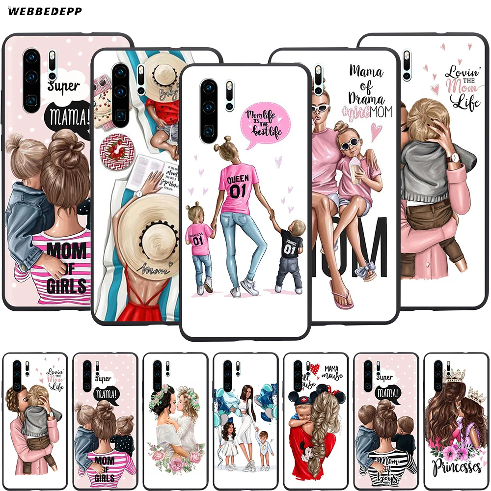 Webbedepp чехол с надписью Мама и ребенок для Huawei P8 P9 P10 P20 P30 Lite Pro P Smart Z 2019 Mini | Мобильные