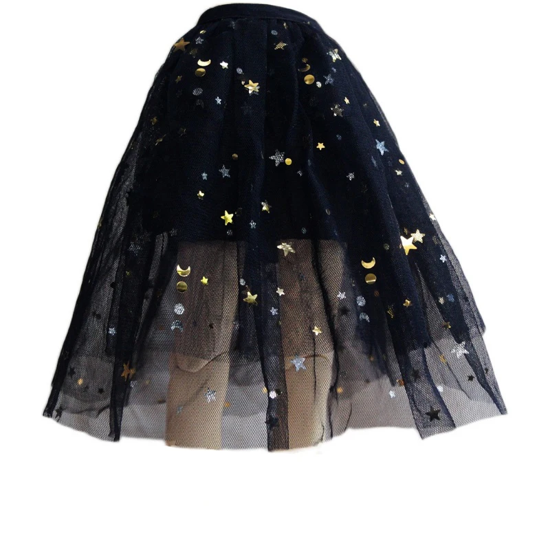 Кукла шарнирная черная со звездами юбкой нарядами одеждой для роста 1/4 17 1/3 24