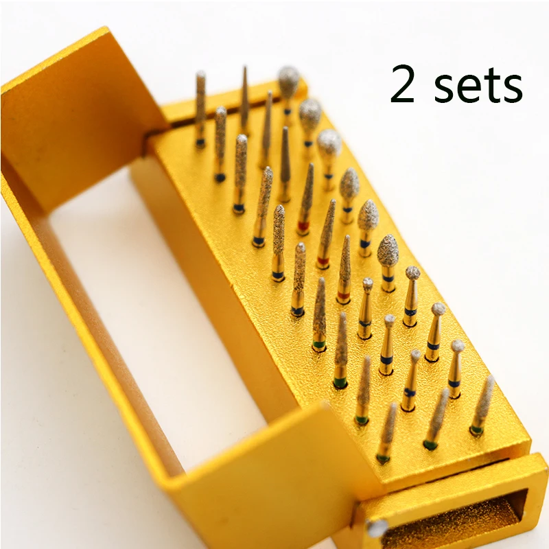 Набор из 2 стоматологических алмазных дрелей блок для дезинфекции