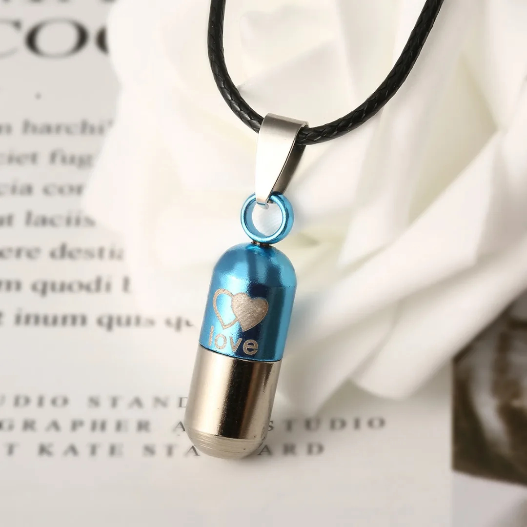 Shellhard пепельница Keepsake Neckalces винтажная металлическая урна Кремация любовь кулон в форме таблетки ожерелье для мужчин женщин ювелирные изделия