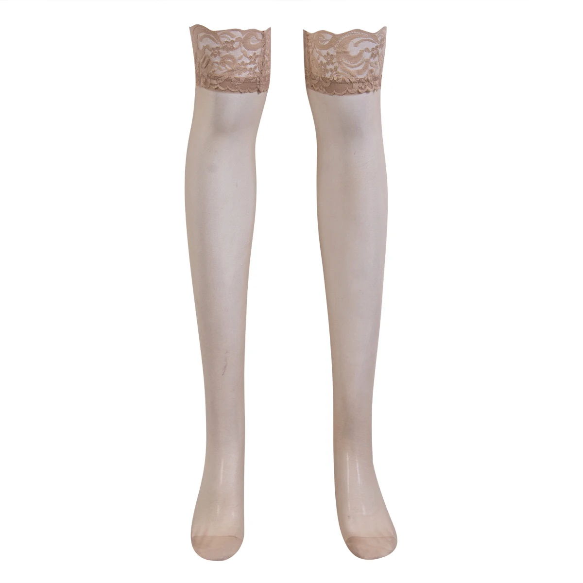 

6 Colors Women Sexy Transparent Stockings Lace Floral Top Stay Up Thigh High Stockings Solid Nightclubs Hosiery Pantyhose