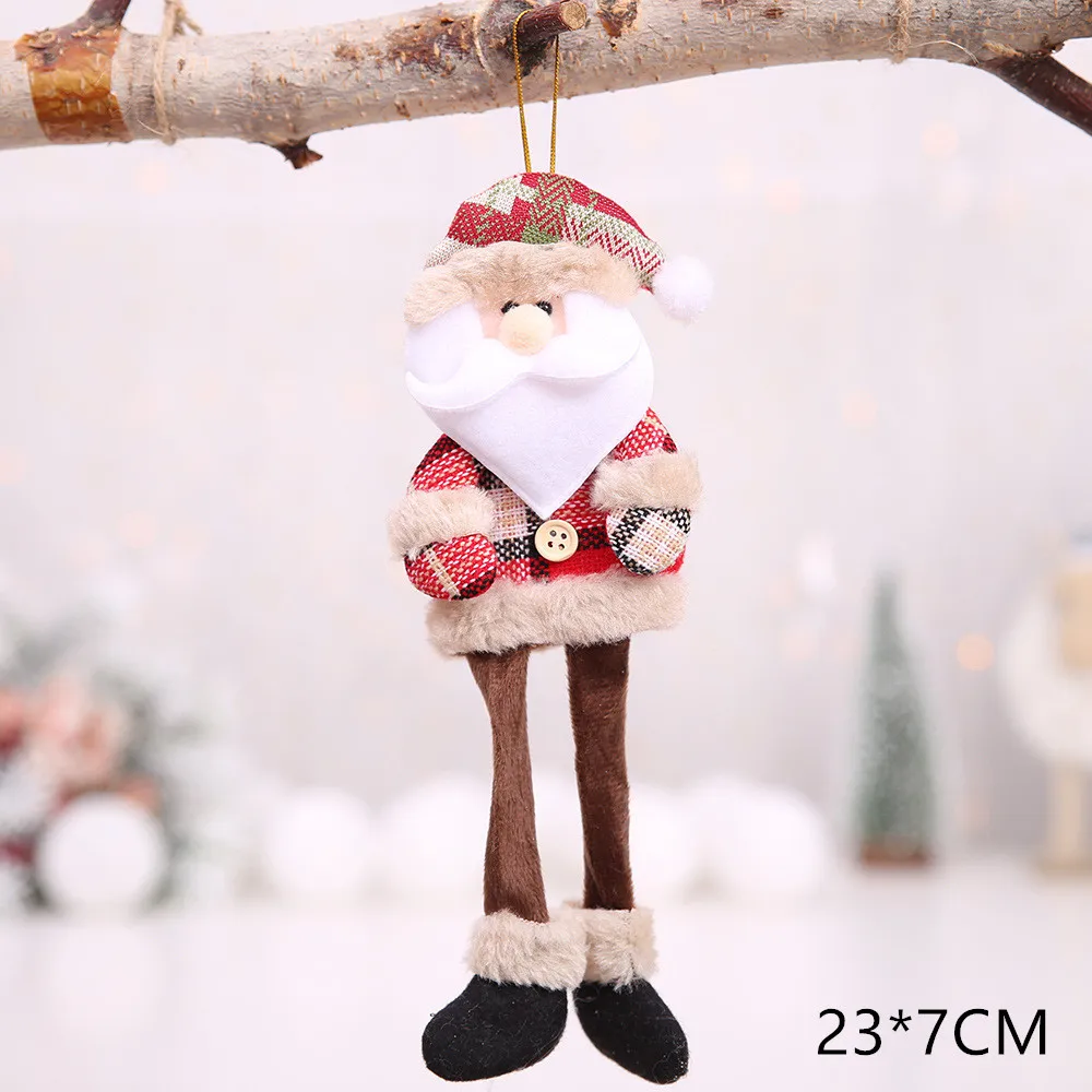 Santa claus Новинка года, милые рождественские куклы Санта-Клаус/Снеговик/Ангел, Noel, Рождественское украшение для дома, рождественский подарок для детей - Цвет: Santa claus