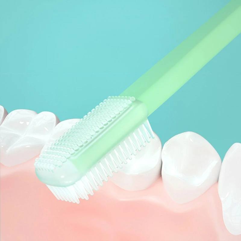 Baby Silicone Toothbrush Soft-haired Infant toddler Tongue Milk Deciduous tooth brush 5pcs