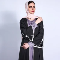 wepbel cardigan abaya ramadan party robe womens dress muslim abaya solid color loose waist caftan kimono islamic clothing