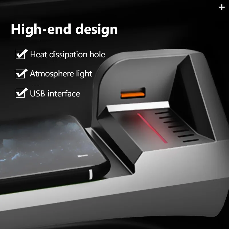 qi car wireless charger for audi a3 8v 2014 2021 interior cigarette lighter modification accessories mobile phone fast charging free global shipping