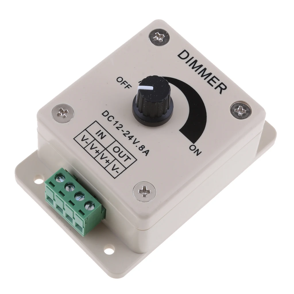 Диммер с одной ручкой DC12V 8A PWM контроллер затемнения для морской лодки