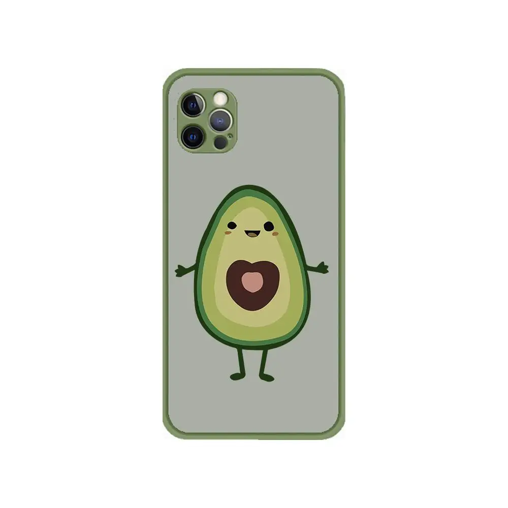 

Avocado Mother baby CouplesMint Green Anime Phone Case cover For iphone 12 Pro Max 11 8 7 6 S XR PLUS X XS SE 2020 mini cell sh