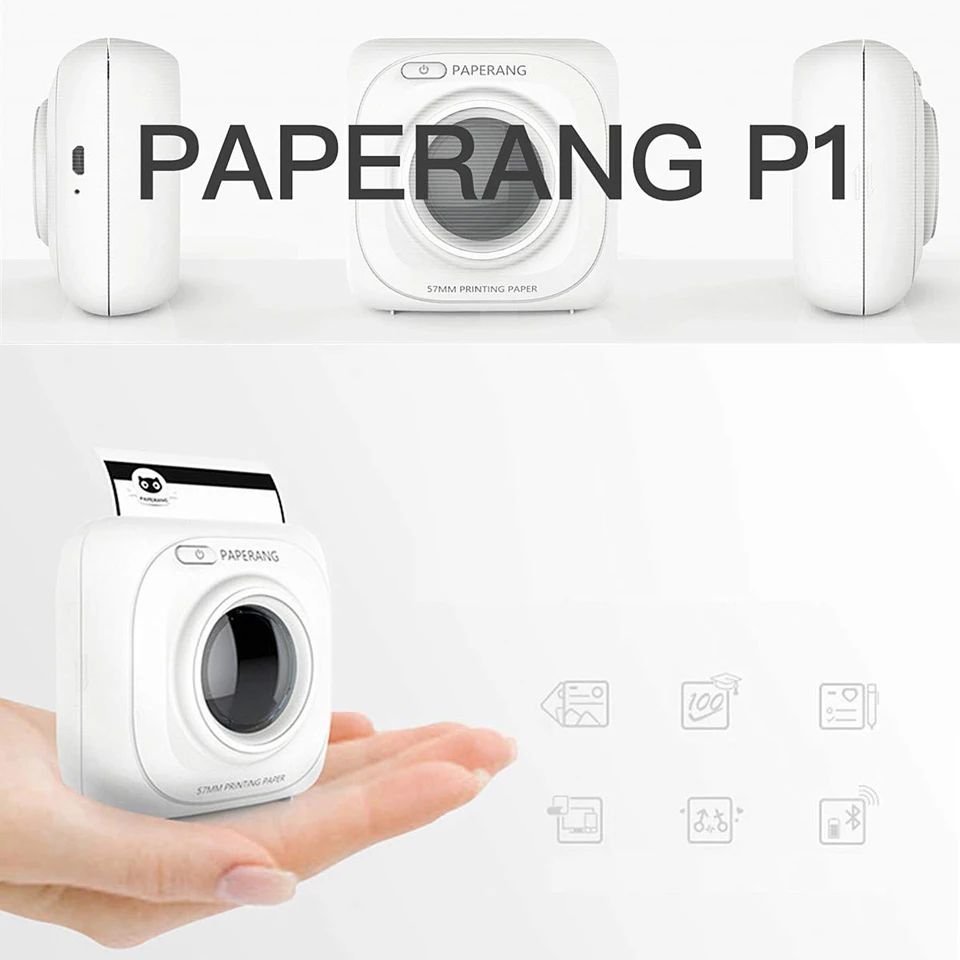 PAPERANG P1 портативный Bluetooth 4,0 принтер термальный фото телефон Беспроводное подключение мини карманные принтеры для iOS Android Windows