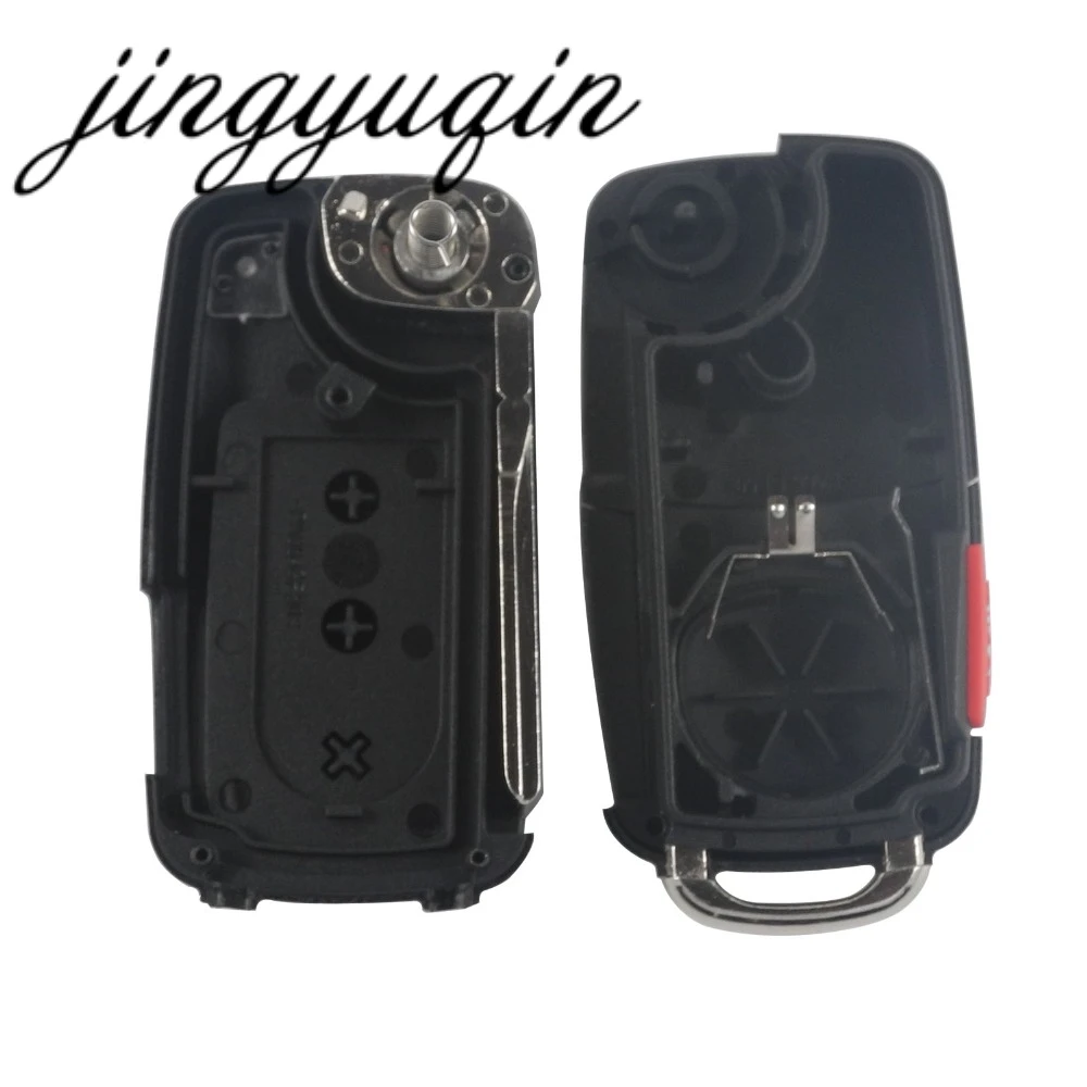 Складной дистанционный ключ jingyuqin 2/3/4 чехол брелок для VW polo Golf MK6 Tiguan Touareg 202AD 202Q