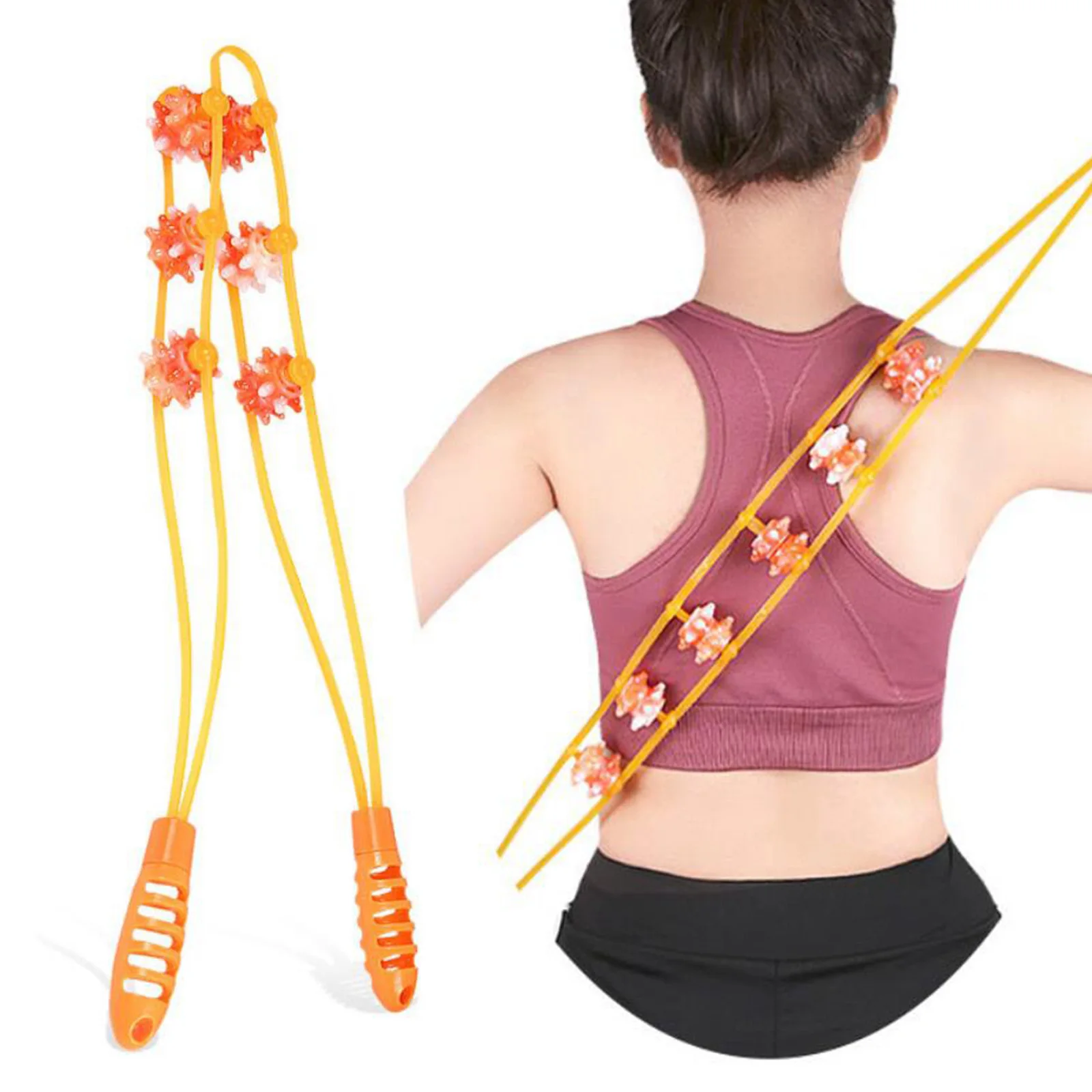 Новинка портативный пластиковый массажер Musle с роликом для задней тяги прочная