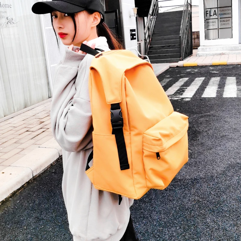 Fashion Yellow Backpack Children School Bags For Girls Waterproof Oxford Large School Backpack For Teenagers Schoolbag