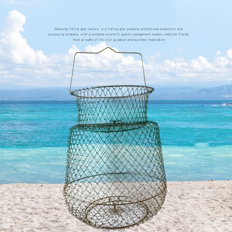 

Fishing Guard Foldable Fishing Trap Net Cage Portable Fish Care Mesh Net Fishing Tackle Accessories