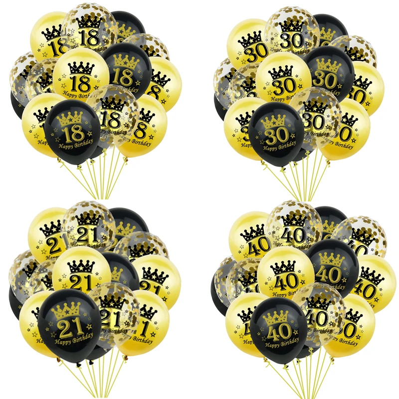 15 шт. латексные воздушные шары с цифрами 12 дюймов|Воздушные и аксессуары| |
