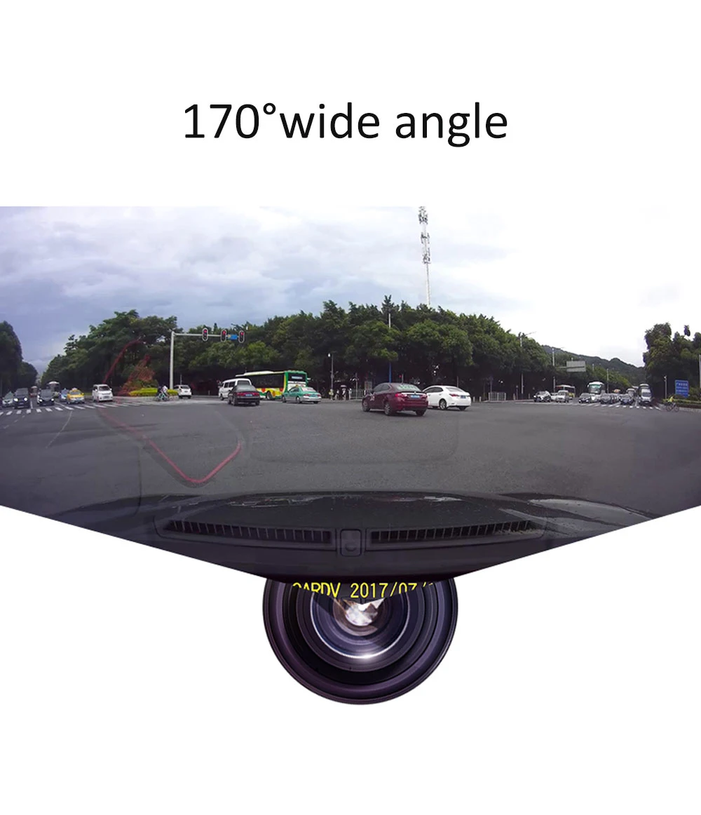 Видеорегистратор автомобильный Astraea V24 с двойным объективом 1080P Wi