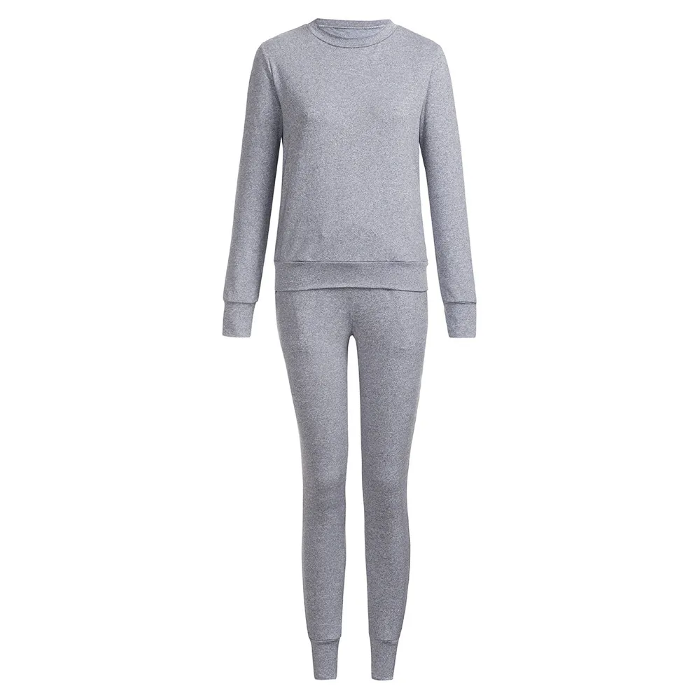 Женский спортивный костюм из 2 предметов для активного отдыха однотонный топ и