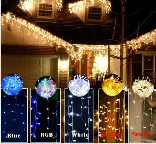 Рождественская гирлянда светодиодный Шторы сосульки светильник s 3 5 м/5 м длина