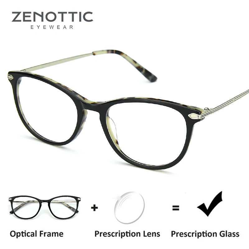 Очки ZENOTTIC женские в ретро стиле рецептурные оптические аксессуары кошачий глаз