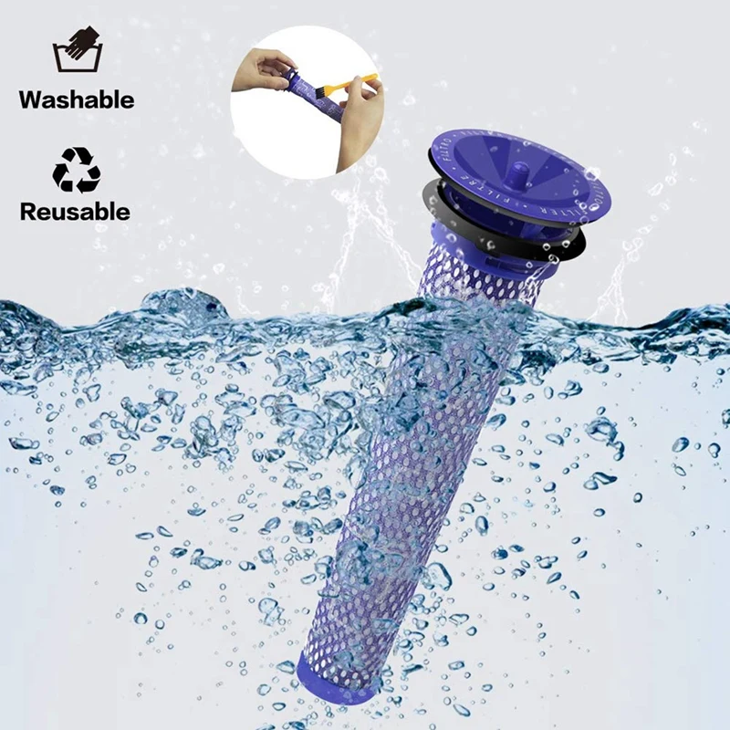 

2 Set Vacuum Cleaner Accessories: 1 Set Washable Pre Motor Stick Filter & 1 Set Detachable Electric Brush Head