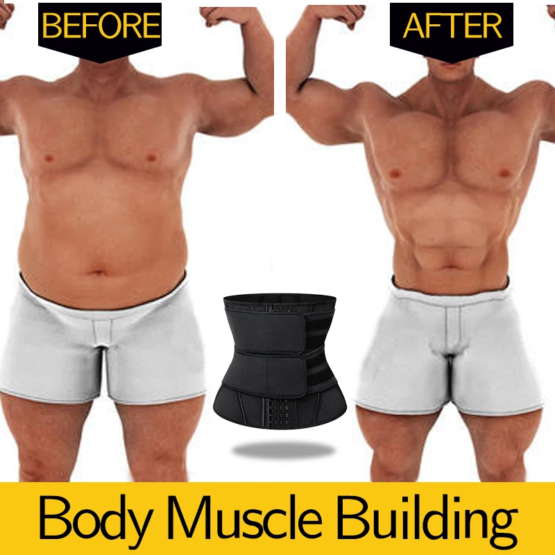 Мужские корсеты для тренировки талии триммер сауны и похудения формирователь