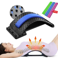 adjustable magic back massager stretcher lumbar relief device fitness waist support relaxation spine chiropractor pain relieve
