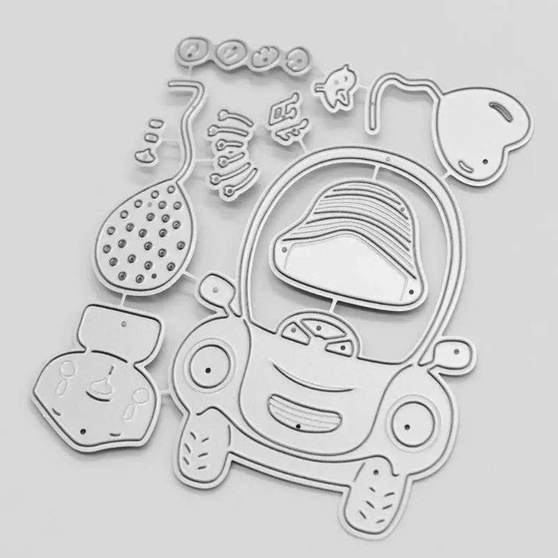 2021 Новый вождения медведь металлический Трафаретный вырубной штамп Скрапбукинг