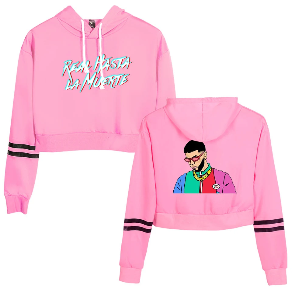 Женские толстовки с капюшоном Anuel AA Повседневный пуловер длинным рукавом и