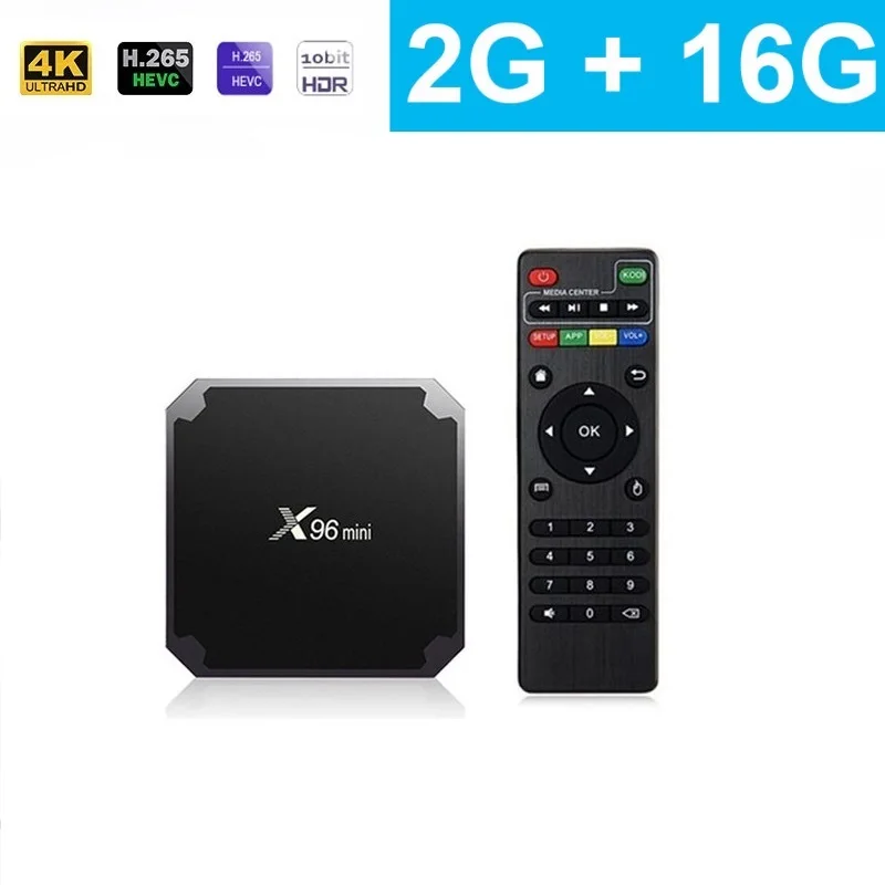 2G16 no ir cable X96 Мини Android 7,1 2 Гб 16 Гб Смарт ТВ коробка Amlogic S905W четырехъядерный WiFi 2,4 ГГц X96mini телеприставка 4K HD телеприставка - Цвет: 2G16 no ir cable