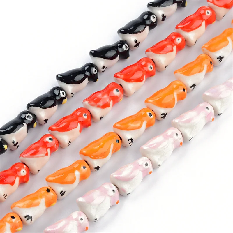 10 шт. 10x17 мм Ручная роспись пингвин керамические бусины DIY аксессуары россыпью