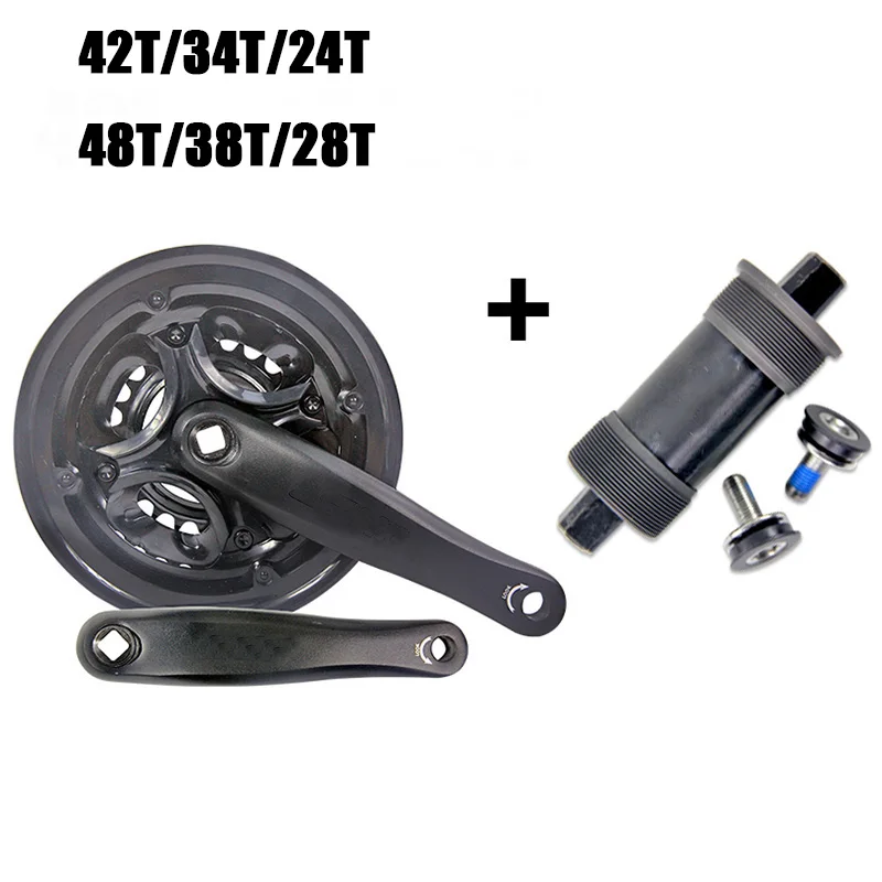 MTB Road bike 42T 34T 24T/48T 38T 28T Тройная цепь кольцо колесо и кривошипная рукоятка 170 мм