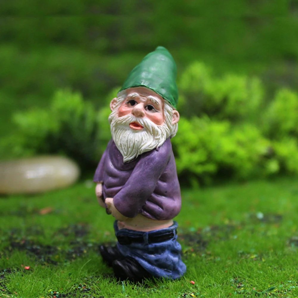 

Mini Resin Moss Micro Landscape Garden Decoration Gnome Statue Figurines Garden Dwarf Ornaments Handicraft for Bookshelf Yard