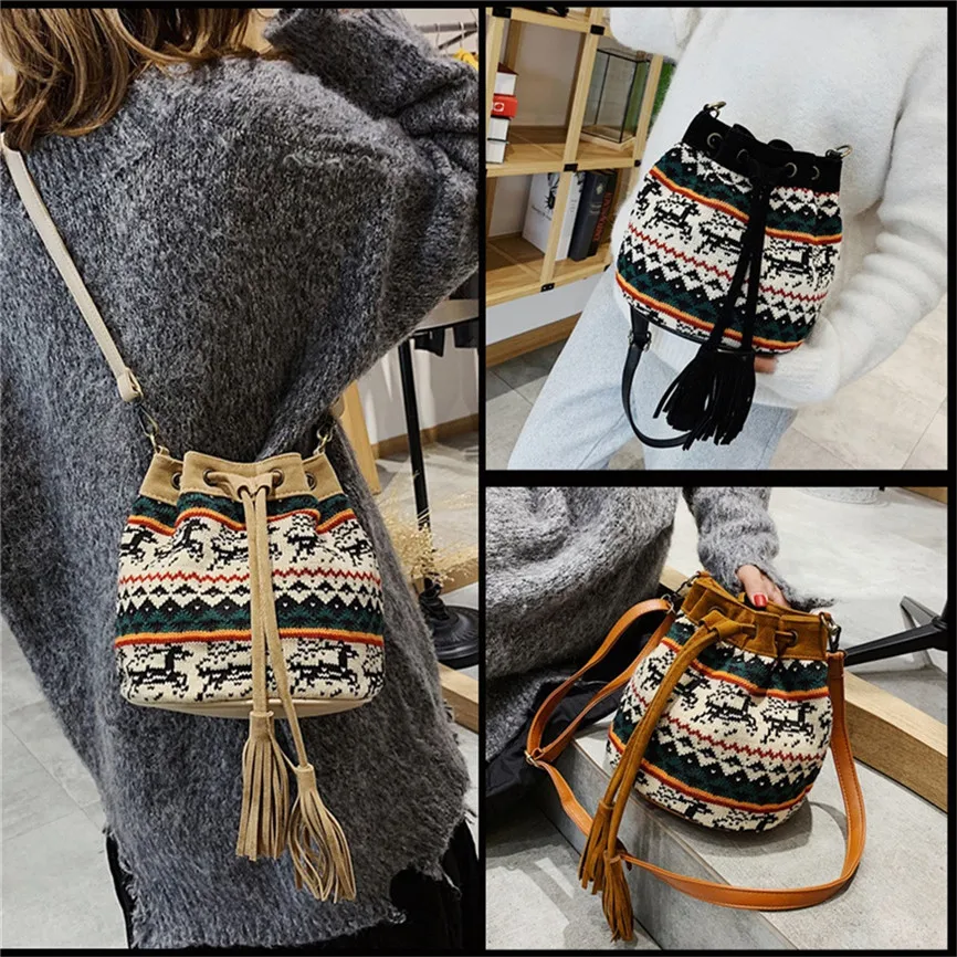 Женская сумка через плечо универсальная Повседневная сумка-ведро