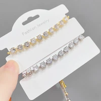 bridal wedding zircon bracelet luxury 14k gold plated crystal zircon bracelet women bracelet jewelry girl holiday gift