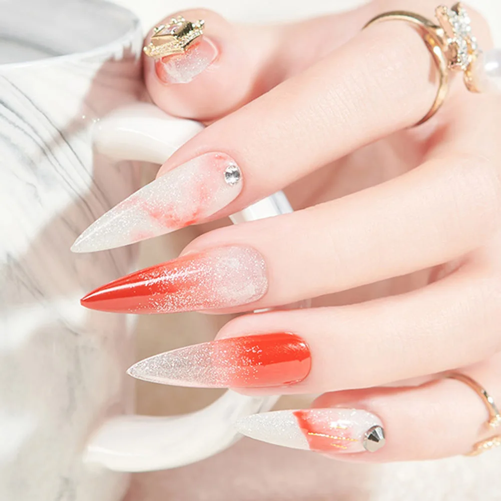 

Nail Tips French Style Full Cover Manicure Art Patch DIY Decoration for Women STTX889