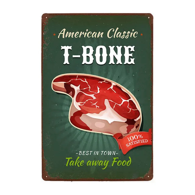 Плакат для фаст-фуда гамбургер/Пицца/сэндвич/сушис/Картофель фри ретро