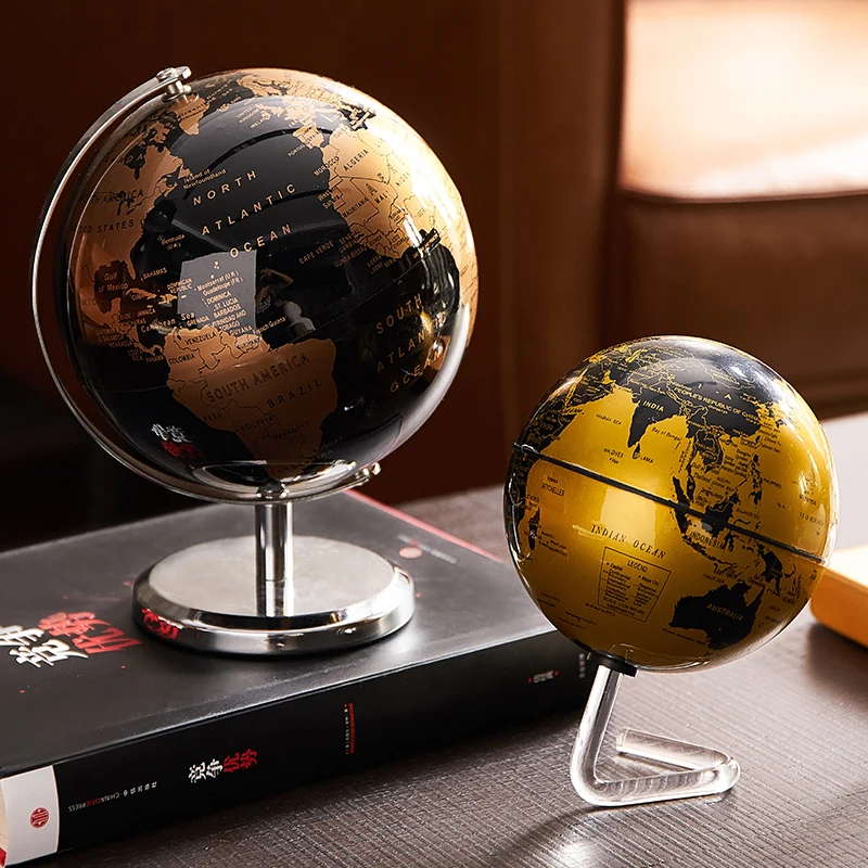 

Retro Rotating Globe Home Decoration Living Room Office Cafe Nostalgic Crafts Desktop Display Modern Home Decoration Accessories