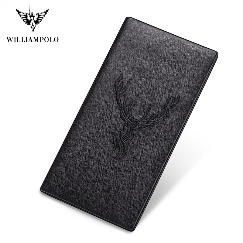 WilliamPolo короткий кошелек для мужчин тонкий кожаный мешок кредитной держатель карт