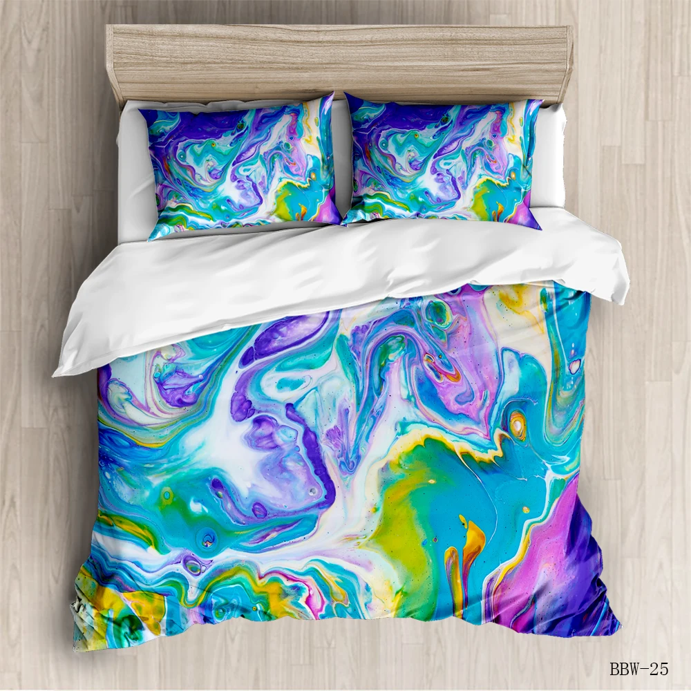 

Flow Color Texture Series Colorful Bedding Duvet Cover Pillowcase Single Double Large King Quilt Cover King Size Bedding Set