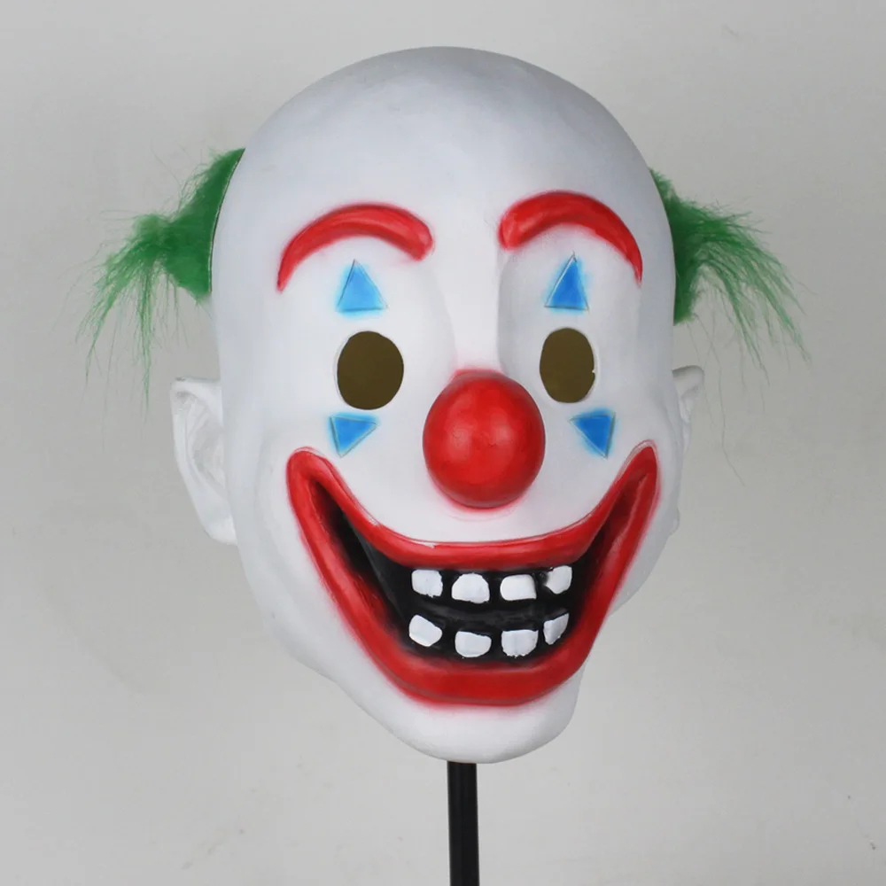 latex mask Фильм Джокер Маска латекс клоун маска Хэллоуин косплей маски реквизит - Цвет: latex mask
