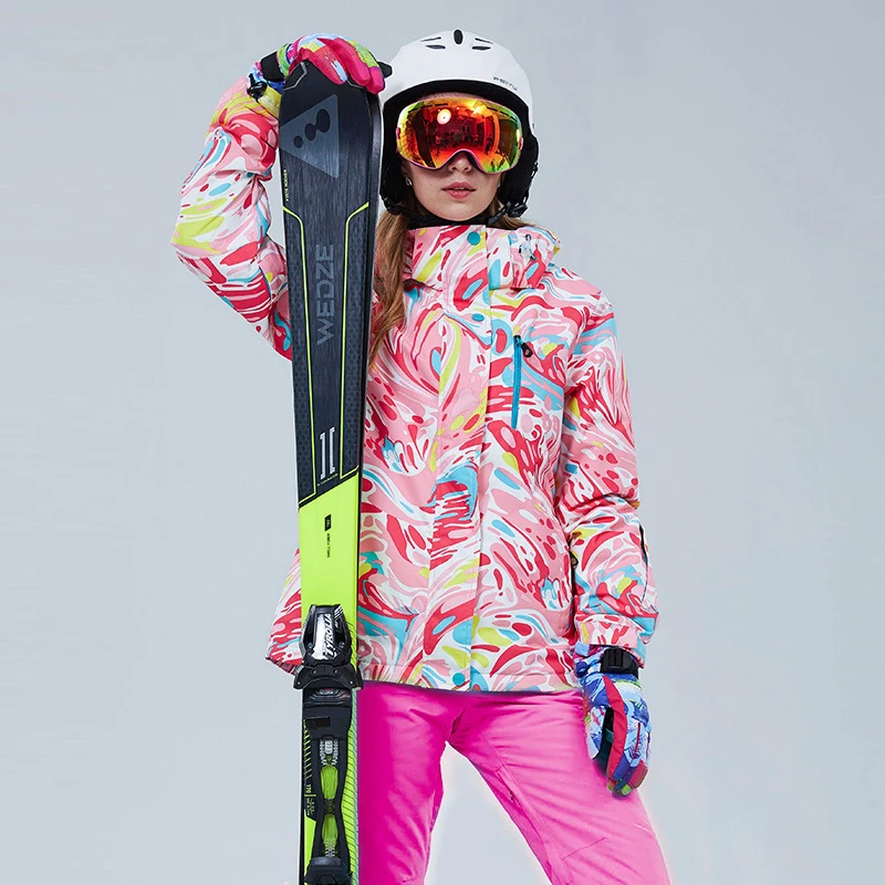 

PHMAX женский лыжный костюм женская зимняя дышащая куртка для сноуборда комплект ветрозащитная теплая спортивная куртка для катания на лыжах...