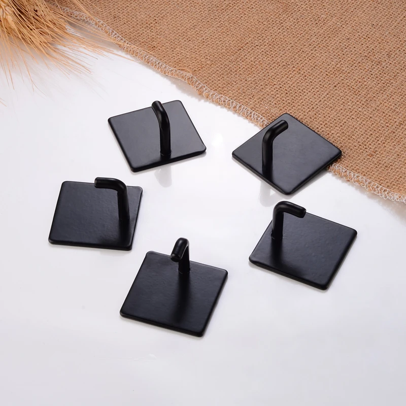 Крючок для халата черные самоклеящиеся крючки ванной комнаты полотенец