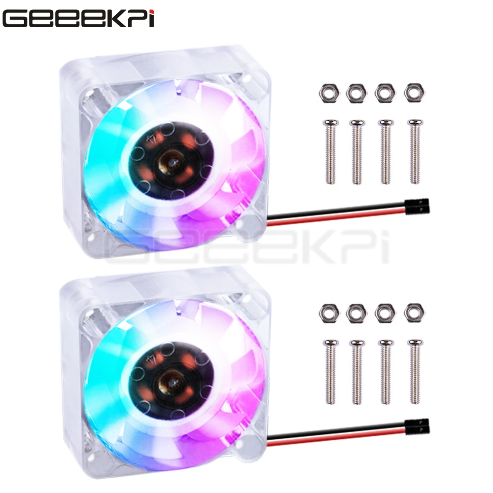 GeeekPi RaspberryPi светодиодный радиатор 1 комплект в партии 2 пакет 40*40*10