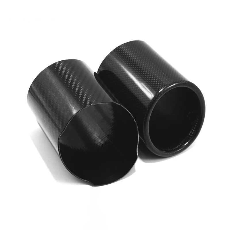 

1PCS Carbon fibre matte 89mm 101mm automotive exhaust system muffler tail throat shell general purpose