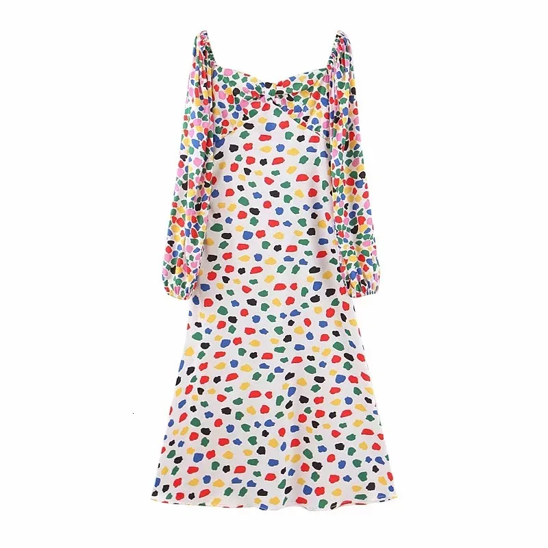 2019 осеннее Длинное Пышное Платье с квадратным воротником и цветочным принтом в