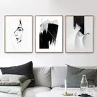 Черно-белые абстрактные контрастные художественные плакаты в нордическом современном стиле живопись на холсте настенные картины для украшения гостиной