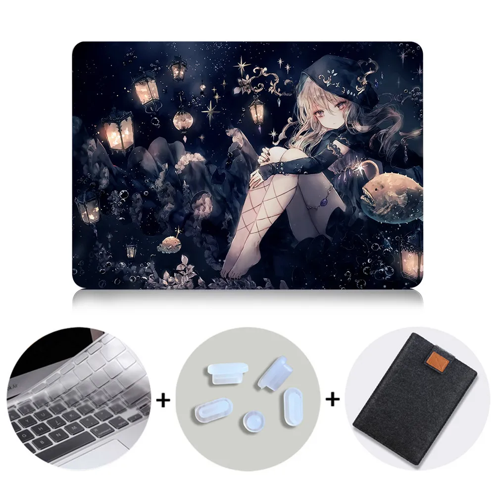 MTT милый чехол для ноутбука Macbook Air Pro retina 11, 12, 13, 15 дюймов с сенсорной панелью, мультяшный чехол с аниме, 13,3 дюймов, сумка для ноутбука - Цвет: MB18