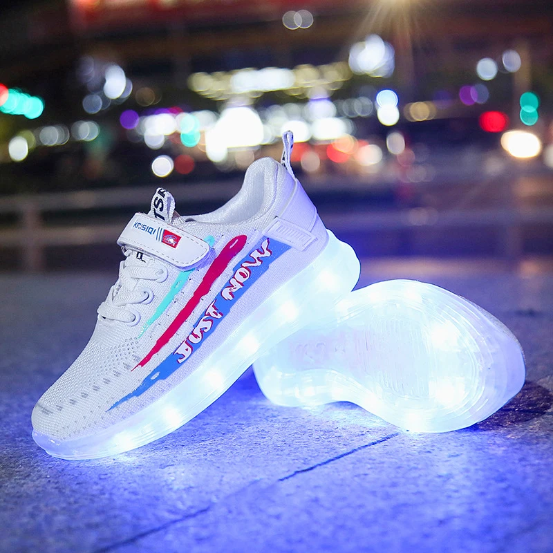 Светящиеся кроссовки Luminouse для девочек и мальчиков светодиодная обувь с